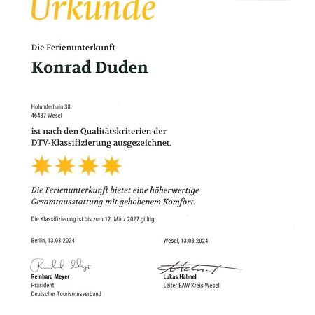 Ferienwohnung Konrad Duden Wesel  Dış mekan fotoğraf